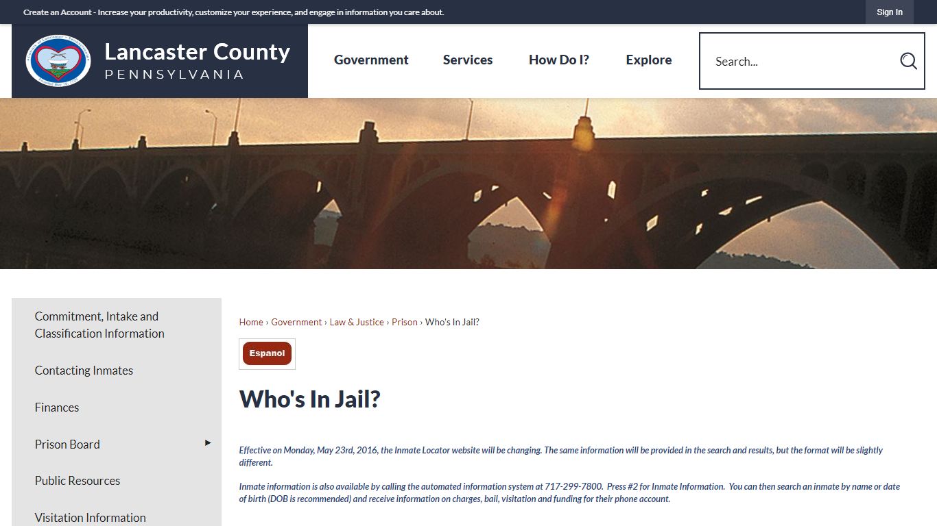 Who's In Jail? | Lancaster County, PA - Official Website